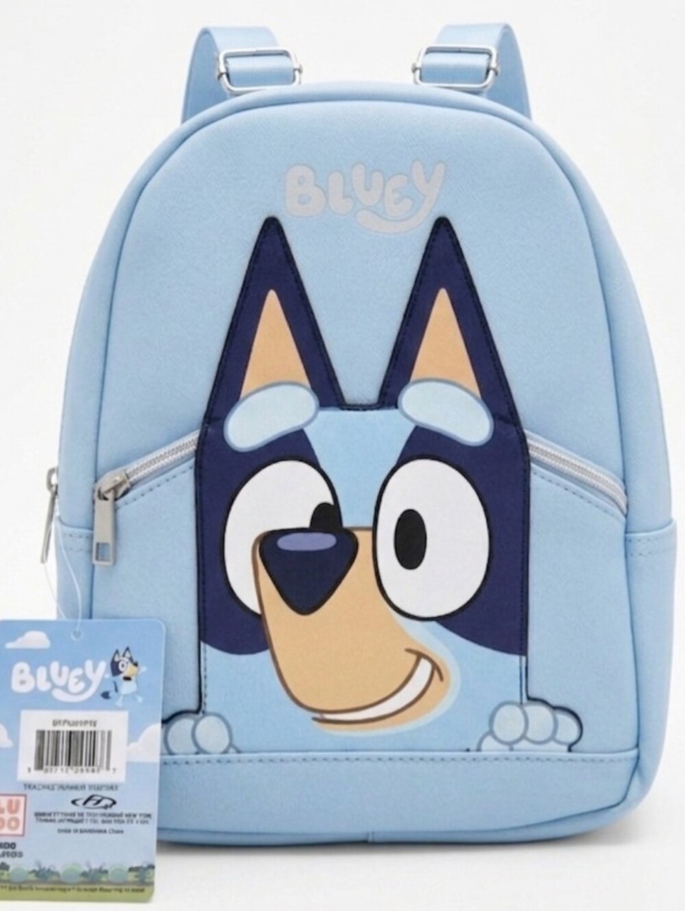 Bluey Kids Light Blue Backpack [Leather]
